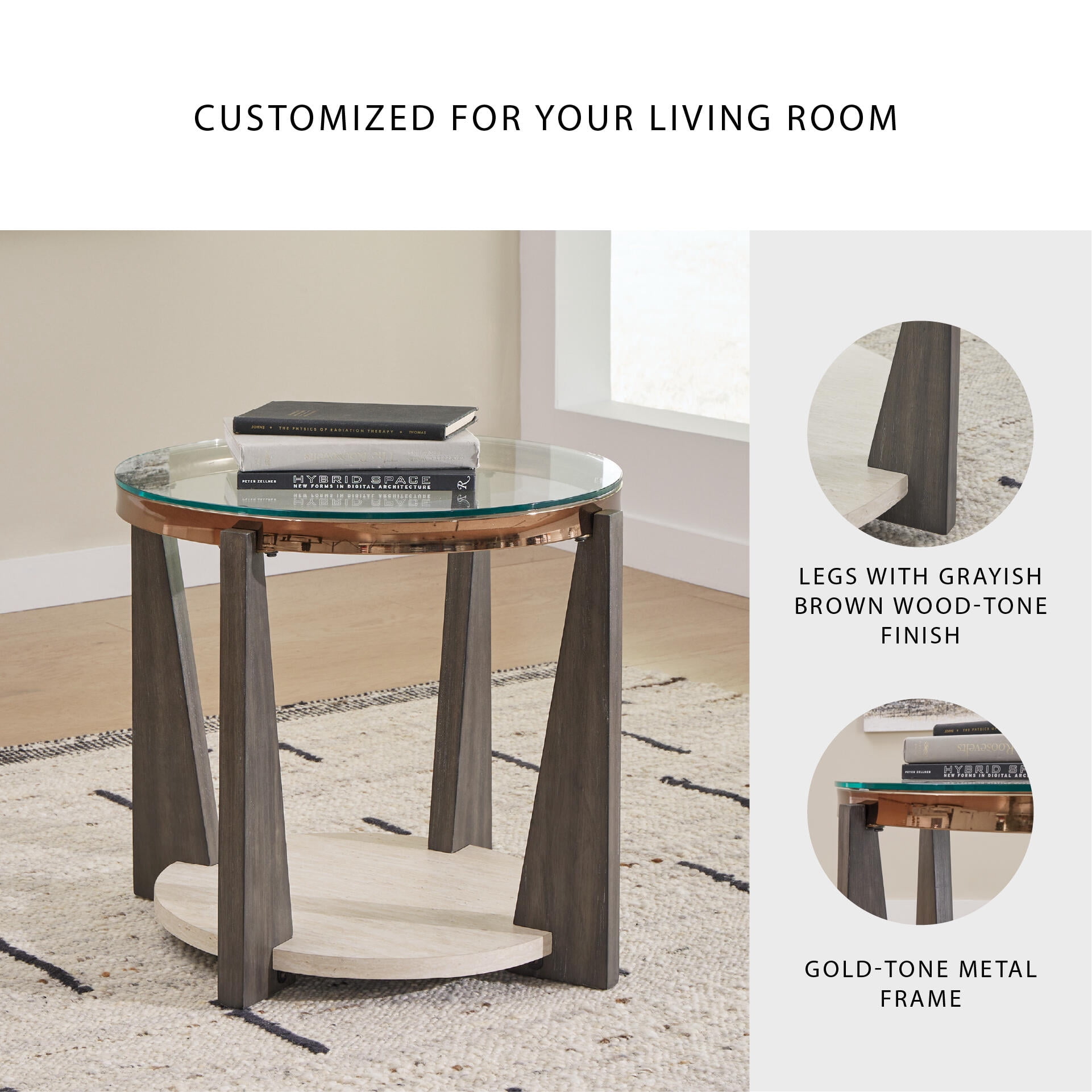 Signature Design by Ashley Frazwa End Table, Grayish Brown