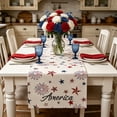 thumbnail image 1 of Independence Day Themed Table Runner Flag And Star Patterns Placemat Holiday Party Table Decoration Table Runner, 1 of 6