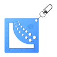 thumbnail image 1 of segolike Sweater Pin Measuring Ruler, Knitting Pin Gauge Ruler, Arts Crafts with Keychain Blue, 1 of 9