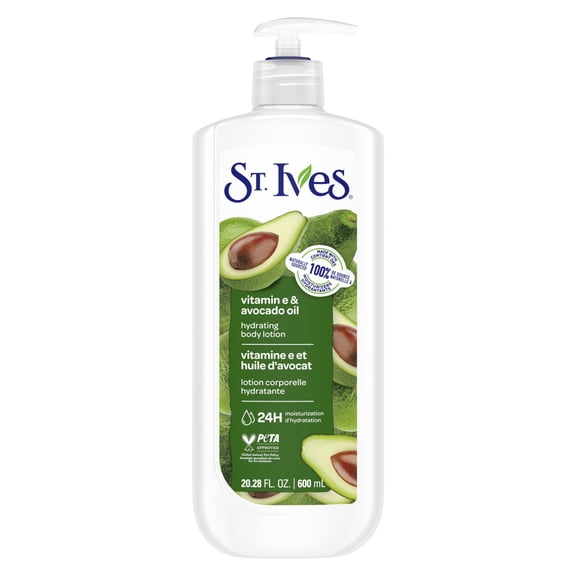 St. Ives Vitamin E & Avocado Oil Hand & Body Lotion, Hydrating Body Care for Dry Skin, 20.28oz