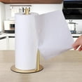 thumbnail image 3 of Gold Countertop Paper Towel Holder, Stainless Steel, Modern Kitchen and Bathroom Organization, 3 of 15