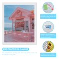 thumbnail image 3 of Diamond Art Kits for Adults, Pastel Pink Beach CafeDiamond Painting Kits for Beginners, Frameless Round 5D Full Drill Diamonds Art Gem Art Crafts Home Decor Gifts, 3 of 8