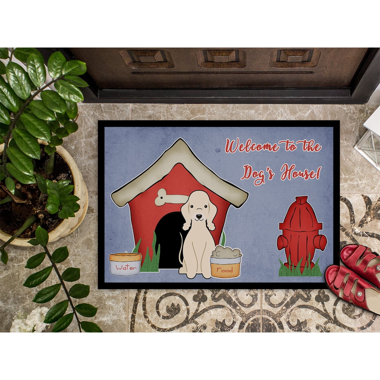 Dog House Collection Bedlington Terrier Sandy Door Mat