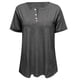 thumbnail image 3 of MHFRRA Camiseta Informal de Manga Larga con Cuello Redondo y Bolsillos para Mujer, Color Liso Gris Oscuro, 3 of 3