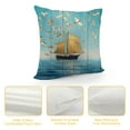 thumbnail image 4 of Creowell Feather and Yellow Tree Plush Pillowcase 1 Piece for Home Decor White, 4 of 5