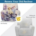 thumbnail image 4 of HELLHERO Hummingbird Daisy Print Recliner Couch Covers Slipcovers 4 Piece Recliner Cover 1 Seat Extra Large Furniture Protector for Reclining Sofa, 4 of 8