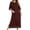 Burgundy, variant on Previn Women's House Coat Zipper Zip Up Maternity Robe House Dress Pocket Summer Nursing Nightgown Soft Zip Up Comfy Housecoat Loose Sleepwear Black Small