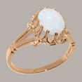 thumbnail image 2 of LBG British Made Stunning 18k Rose Gold Natural Opal Womens Anniversary Ring - 33 size options - Size 8.5, 2 of 6