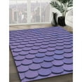 thumbnail image 3 of Ahgly Company Machine Washable Indoor Round Transitional Deep Periwinkle Purple Area Rugs, 7' Round, 3 of 7