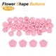 thumbnail image 3 of Uxcell 50 piezas de botones de flores 7/16" botones decorativos de resina para costura, botones en forma de flor para manualidades, color rosa, 3 of 6