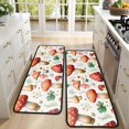 thumbnail image 4 of Kitchen Rugs Sets Of 2,Red Mushroom Clover White Pattern Anti Fatigue Kitchen Mat Rugs Non Slip Washable,Decorative Kitchen Floor Mats for Kitchen,Sink,Laundry,17"x47"+17"x47", 4 of 5