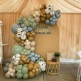 thumbnail image 4 of Globos de fiesta Awenztech, color verde salvia, 30 cm, 50 unidades, con cinta, 4 of 7