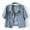 Light Blue, variant on Denim Jacket for Women Short Sleeve Button Down Lapel Collar Business Casual Lightweight Cropped Jean Jacket Outerwear