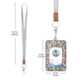 thumbnail image 3 of PU Leather ID Badge Holder Stylish Badge Holders with Lanyard (4.3x2.8x0.3in) for Cards & Credentials Red and Green Swirls, 3 of 6