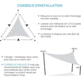 thumbnail image 5 of Shade Sail, UV Protection and Waterproof Fabric, Shade Sail for Outdoor/Terrace/Garden (WHITE, 3X3X3M), 5 of 5