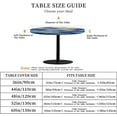 thumbnail image 2 of Round Fitted Tablecloth with Elastic Edge Design Table Cover Waterproof Stain-Resistant Wipeable Table Cloth Best for 42"-46" Round Tables for Outdoor Indoor Mountain, 2 of 4