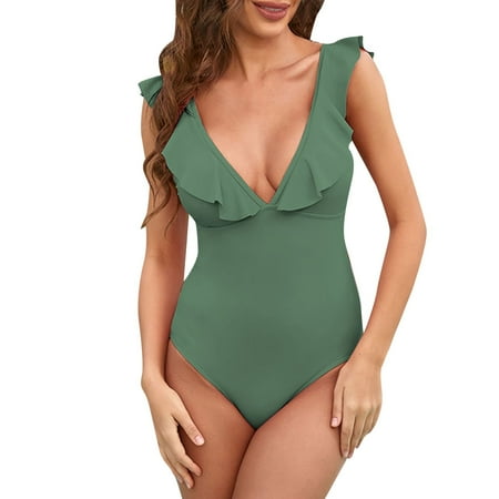 

QYZEU Exfoliating Scrub for Bikini Area Green Women S V Neck Bikini With Halter Top