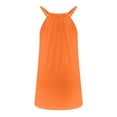 thumbnail image 4 of QLEICOM Womens Summer Halter Mini Short Dresses Beach Tshirt Sundress Sleeveless Casual Loose Tank Dress Orange XL, US Size: 10, 4 of 4