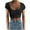 Black, variant on Black S WIZUTIZ Short Sleeve Shirts for Women up to 50% Off Casual Plain Retro Fluffy Tops Solid Oversize Short Sleeve Tshirts Plus Crew Neck Shirts Tunics Trendy Tee Athletic Ladies Tshirt T-shirt