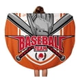 thumbnail image 1 of SIDONKU 60 inch Round Beach Towel Blanket Player Baseball Glove Cross Bat and Shield Emblem Badge Softball Travel Circle Circular Towels Mat Tapestry Beach Throw, 1 of 2