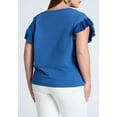 thumbnail image 2 of ELOQUII Women's Plus Size Ruffle Sleeve Tee, 2 of 3