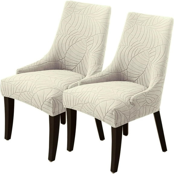 BH-JJSMGS Set of 2 4  Waterproof Stretch Wingback Side Chair Slipcover- Stretch Dining Chair Covers Upholstered Arm Chair Protector for Dining Living Room Washable