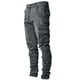 thumbnail image 1 of Pantalones vaqueros largos para hombre, bolsillos laterales, pies pequeños, ajustados, de mezclilla, pantalones vaqueros largos para hombre, 1 of 6