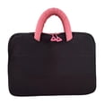 thumbnail image 2 of Maletín para portátil, bolsa de transporte para computadora, informal, de moda, ligero, funda protectora para portátil, para viajes, desplazamientos a Negro, 2 of 8