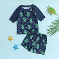 thumbnail image 2 of Gerichy Boys Swim Set, 2T 3T 4T 5T Swimsuit Boys Kids Boy Rash Guard 2-Piece Swimsuit Set Toddler Boy Long Sleeve Fish Print Swimwear Summer Bathing Suit Beachwear, 2 of 6