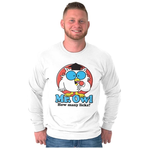 Tootsie Pop Mr Owl How Many Licks Long Sleeve TShirt Men Women Brisco Brands S