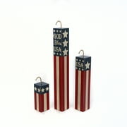 Gerson Assorted Wood Americana Firework Home Décor, Set of 3
