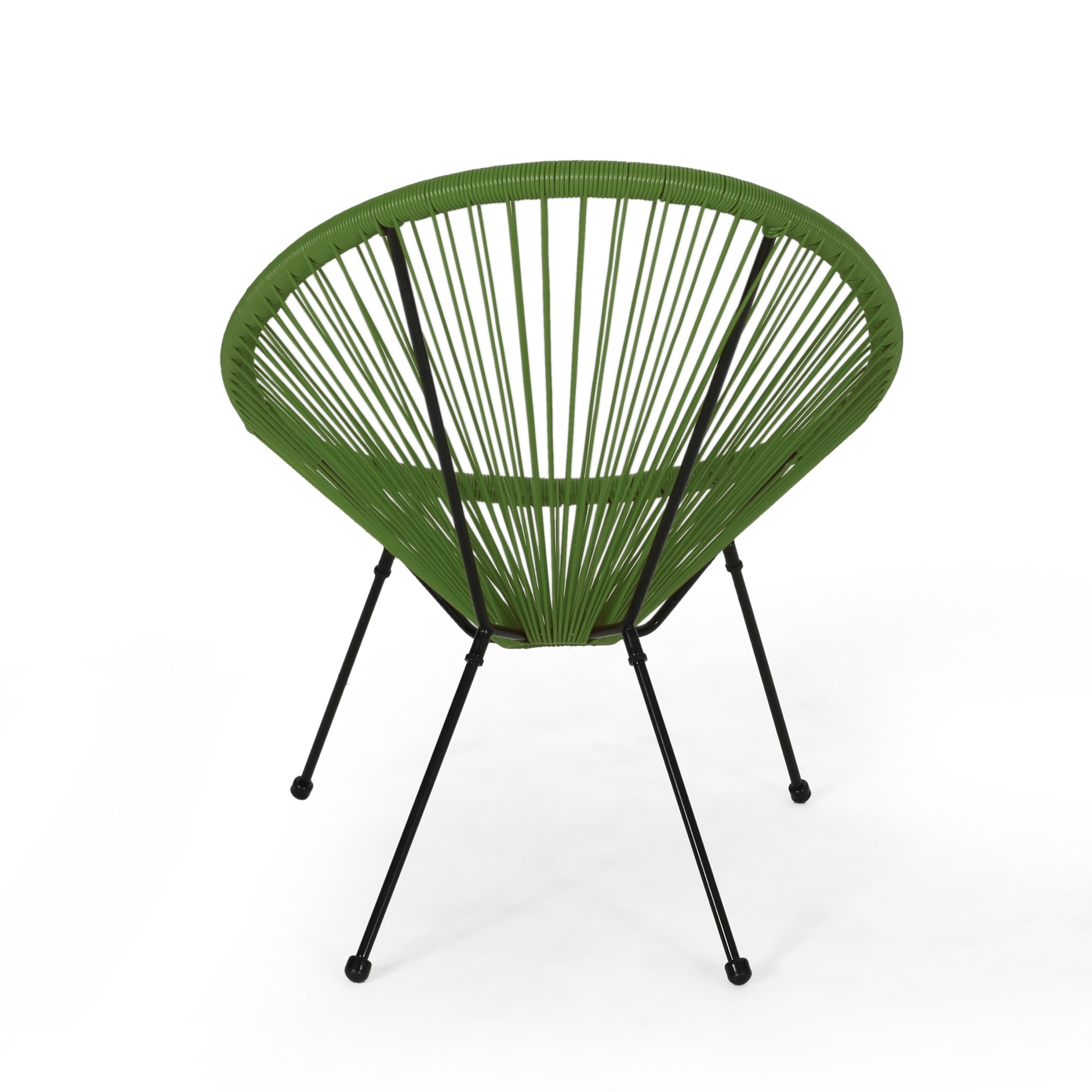 Christopher Knight Home Outdoor Hammock Weave Chair with Steel Frame, Green, Set of 2