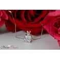 thumbnail image 4 of 0.5 ct Brilliant Princess Cut Solitaire Simulated Diamond 14k White Gold Pendant with 18" Chain, 4 of 6