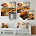 thumbnail image 4 of Designart "Orange Farm Autumn horizon IV" Farmhouse Metal Art Print, 4 of 5
