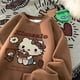 thumbnail image 3 of Sudadera de manga larga con cuello redondo estilo japonés de Sanrio Hello Kitty, ropa bonita con dibujos animados Y2k, camisetas holgadas para mujer, 3 of 5