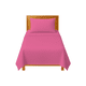 thumbnail image 1 of Sábanas Individuales Lisas We2 Dream 100% Algodón Color Fucsia Hibisco 3 Piezas, 1 of 10