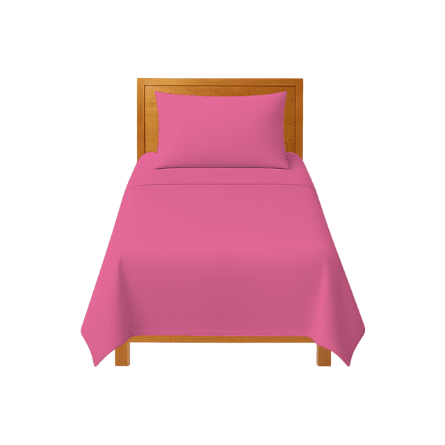 Sábanas Individuales Lisas We2 Dream 100% Algodón Color Fucsia Hibisco 3 Piezas
