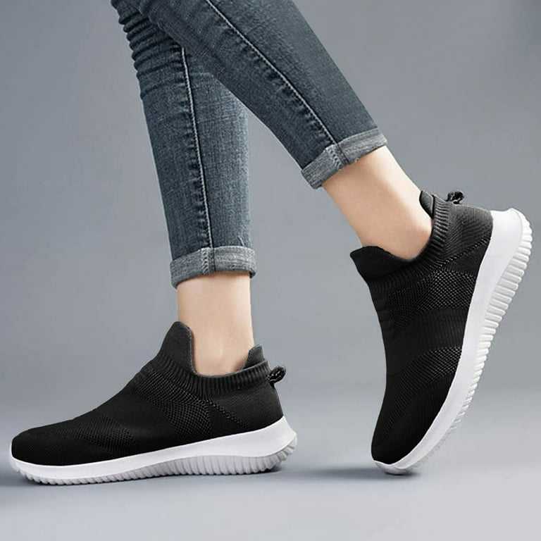 Oyedens Running Shoes for Women Comfort Orthopedic Non Slip Slip on Work Shoes Womens Walking Sneakers