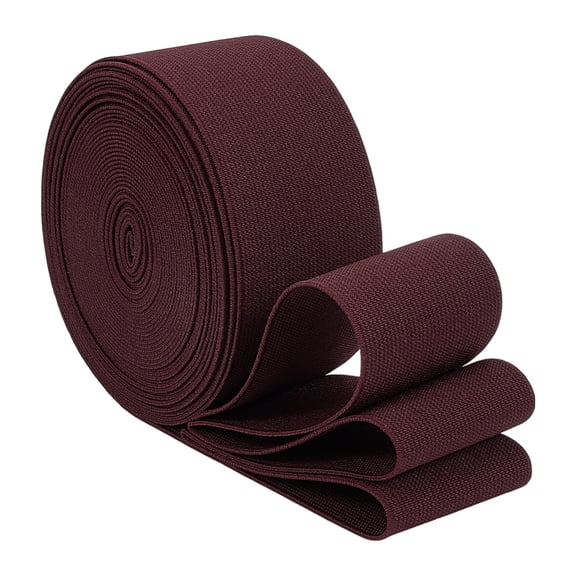 8.75 Yards Elastic Band for Sewing 2 Inch Wide Flat Elastic Cord Stretch Straps for Waistbands Pants Clothes DIY Crafts(Brown)