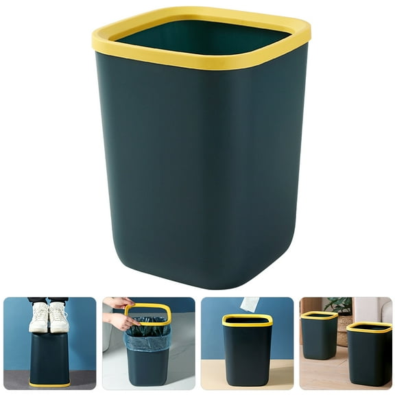 Large-capacity Trash Can Wastebasket Bin Garbage Can Plastic Garbage Container With Pressing Ring