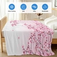 thumbnail image 4 of Cherry Blossom Cooling Blanket, Lightweight Breathable Summer Throw Blanket with Double Sided Cold Effect, Gradient Tree Pink Flower Plant Picnic Beach Blankets Bed Sheet for Hot Sleepers 40"x60", 4 of 8