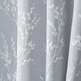 thumbnail image 4 of Nicole Miller Turion Floral Room Darkening Blackout Grommet Top Curtain Panel Pair, 52"x96", Chambray Blue, 4 of 7