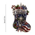thumbnail image 3 of Tyidzon Patriotic Christmas Ornaments, 250th Anniversary Red White & Blue Design, Acrylic Tree Hanging Decor, 3.15 in 2D for Xmas Tree Gift Home Decor, 3 of 6