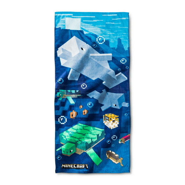 Minecraft Shards and Turtles Beach Towel