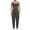 Dark Gray, variant on Womens Athletic Romper, Workout Hiking Jumpsuit Running Outfit One Piece Activewear with Pockets Army Green XL