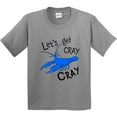 thumbnail image 3 of Inktastic Let's Get Cray Cray Cute Blue Crayfish Youth T-Shirt, 3 of 5