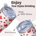 thumbnail image 4 of 20oz Geometric Stainless Steel Insulated Tumbler, Travel Coffee Mug with Handle, Double Wall Leak-Proof Design, 4 of 5