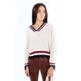 thumbnail image 2 of Ragstock Ivory Distressed Varsity Pullover, 2 of 4