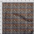 thumbnail image 3 of oneOone Organic Cotton Poplin Twill Fabric Chevron Ikat Print Fabric By Yard 42 Inch Wide, 3 of 4