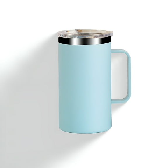 ACDANC 22oz Insulated Coffee Mug Cup with Handle,Stainless Steel Travel Coffee Mug with Flip Lid,Double Wall Vacuum Coffee Tumbler,Water Cup for Home and Office - Summer and Winter Drinkware